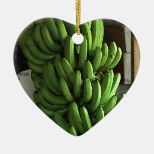 Grüne Bananen Keramikornament (Vorne)