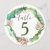 Grüne Bananen Verlasse Tischnummer (Vorderseite)