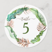 Grüne Bananen Verlasse Tischnummer (Rückseite)