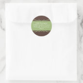 Grüne Band blühe Weihnachtsadressen Runder Aufkleber (Tasche)