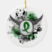 Grüne Band-und Flügel-Nierenerkrankung Keramikornament (Hinten)