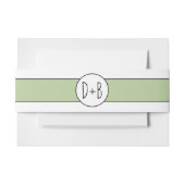 Grüne Band und Initialen Hochzeit (Vorderseite Beispiel)