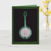Grüne Banjo Karte (Gelbe Blume)