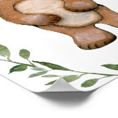 Grüne Bären Waldtiere Kinderzimmer Mauer Kunst Poster (Ecke)