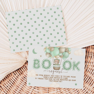 Grüne Bärenbücher für Baby-Baby-Party Begleitkarte