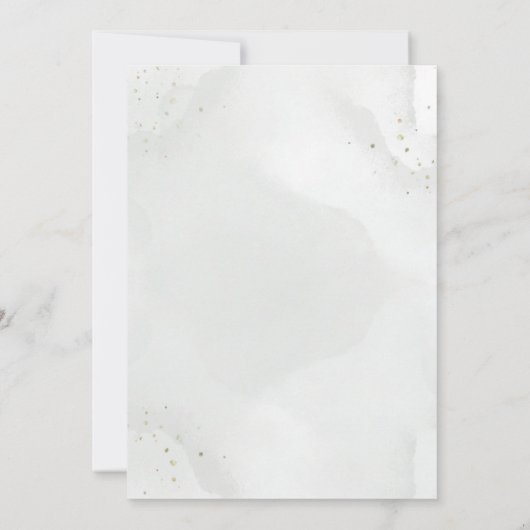 Grüne Bärengeschlecht neutral Elegant Babydusche Einladung (Rückseite)