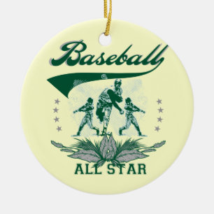 Grüne Baseball All Star T-Shirts und Geschenke Keramikornament