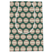 Grüne Baseball-Geschenktasche Mittlere Geschenktüte (Vorderseite)