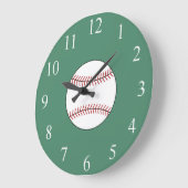 Grüne Baseball-Wanduhr Große Wanduhr (Winkel)