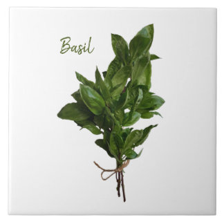 Grüne Basil Herb Keramik Tile Fliese