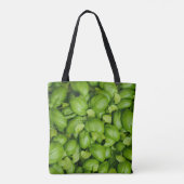 Grüne Basilikum-Blätter Tasche (Rückseite)