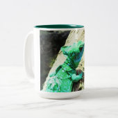 Grüne Basiliskeidechse Zweifarbige Tasse (Vorderseite Links)