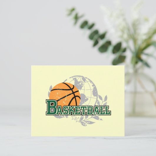 Grüne Basketballtränke und Geschenke Postkarte (Stehend Vorderseite)