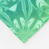 grüne Batik-Blume Fleecedecke (Ecke)