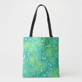 Grüne Batik-Blume Tasche (Vorderseite)