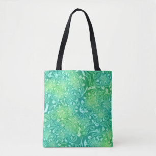 grüne Batik-Blumen-Tasche Tasche