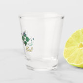 Grüne Batik-Patchwork-Blumen Schnapsglas (Rechts)