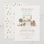 Grüne Bauern Markt Farm Baby Dusche Einladung (Vorne/Hinten)