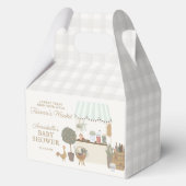 Grüne Bauern Markt Frische Babydusche Geschenkschachtel (Rückseite)