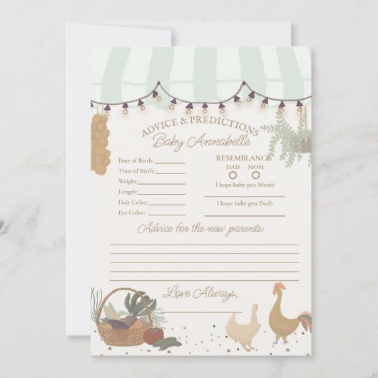 Grüne Bauern Markt Landwirtschaft Frische Beratung Einladung (Vorderseite)