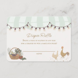 Grüne Bauern Marktzuführung Farm Diaper Einlage Begleitkarte