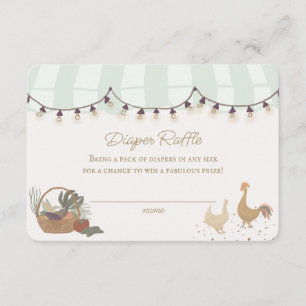 Grüne Bauern Marktzuführung Farm Diaper Einlage Begleitkarte