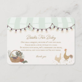 Grüne Bauern vermarkten Bauernbücher für Babybettc Begleitkarte