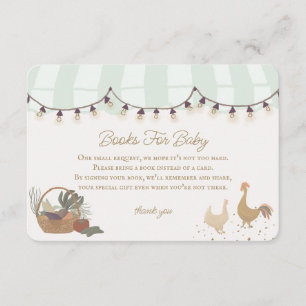 Grüne Bauern vermarkten Bauernbücher für Babybettc Begleitkarte