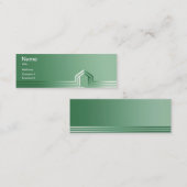 Grüne Baugewerbe-Karten Mini Visitenkarte (Vorne/Hinten)