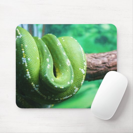 Grüne Baum-Pythonschlange Mousepad (Mit Mouse)