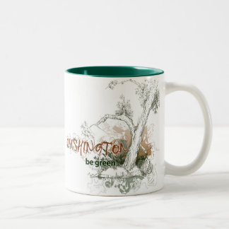 Grüne Baum-Tasse Washingtons Zweifarbige Tasse
