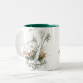 Grüne Baum-Tasse Wyomings Zweifarbige Tasse (Vorderseite Links)