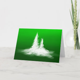 Grüne Bäume 2025 - Weihnachts-/Weihnachtskarte Dankeskarte