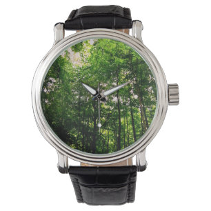 Grüne Bäume Armbanduhr