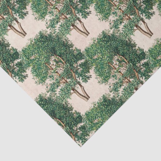 Grüne Bäume Dekoupage Seidenpapier (Detail)