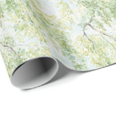 Grüne Bäume Geschenkpapier (Rolleneckpunkt)