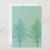 Grüne Bäume Hochzeit Einladung (Rückseite)