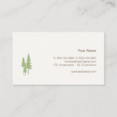 Grüne Bäume in der Natur und Landschaften Visitenkarte (Rückseite)