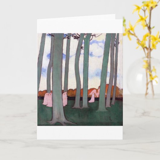 Grüne Bäume, Maurice Denis Karte (Gelbe Blume)