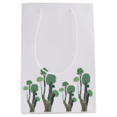 Grüne Bäume Mittlere Geschenktüte (Vorderseite)