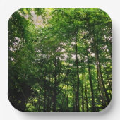 Grüne Bäume Pappteller (Vorderseite)