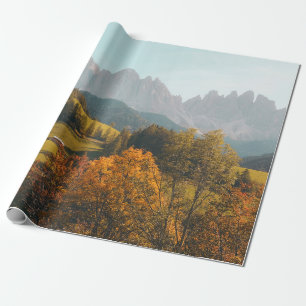 GRÜNE BÄUME UND GRASS-FELD GESCHENKPAPIER
