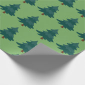Grüne Bäume Weihnachten und Grüne Hintergrund Must Geschenkpapier (Ecke)