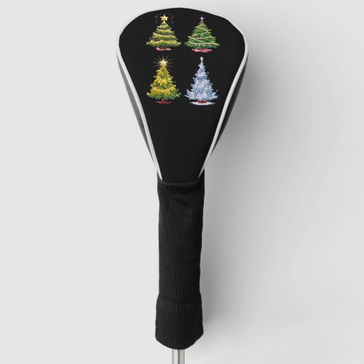 Grüne Bäume Weihnachtsferien Winter Golf Headcover (Vorderseite)