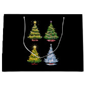 Grüne Bäume Weihnachtsferien Winter Große Geschenktüte (Vorderseite)
