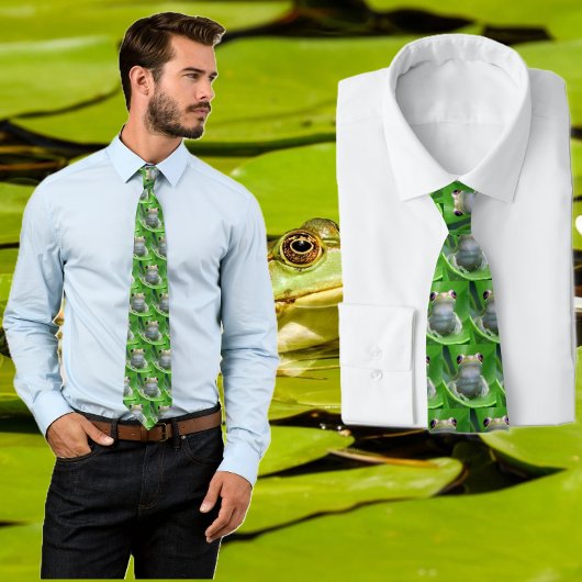 Grüne Baumfrosch-Krawatte Krawatte