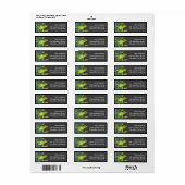 Grüne Baumfrosch-Rücksendeadressen-Aufkleber (Vorne)