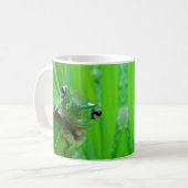 Grüne Baumfrosch-Tasse Kaffeetasse (Vorderseite Links)