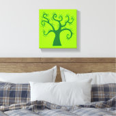 Grüne Baumgrafik verursacht Umgebungsmärchen Leinwanddruck (Insitu (Schlafzimmer))
