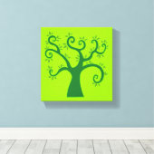 Grüne Baumgrafik verursacht Umgebungsmärchen Leinwanddruck (Insitu (Holzboden))